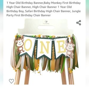 1 year old high chair banner